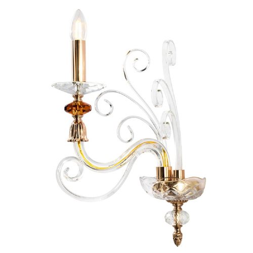 Бра Crystal Lux Catarina AP1 V2 Gold/Transparent-Cognac Бра Crystal Lux Catarina AP1 V2 Gold/Transparent-Cognac