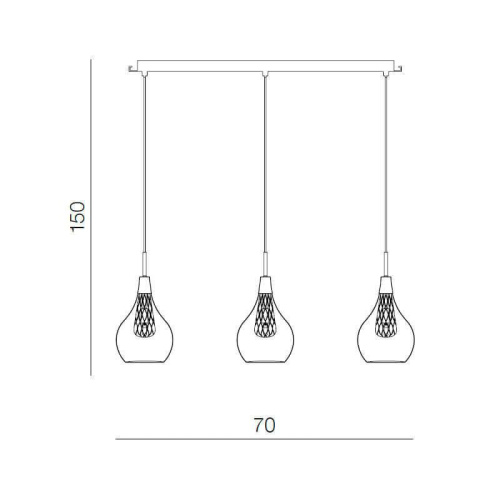 Подвесной светильник Azzardo Elektra 3 line AZ1689 Подвесной светильник Azzardo Elektra 3 line AZ1689