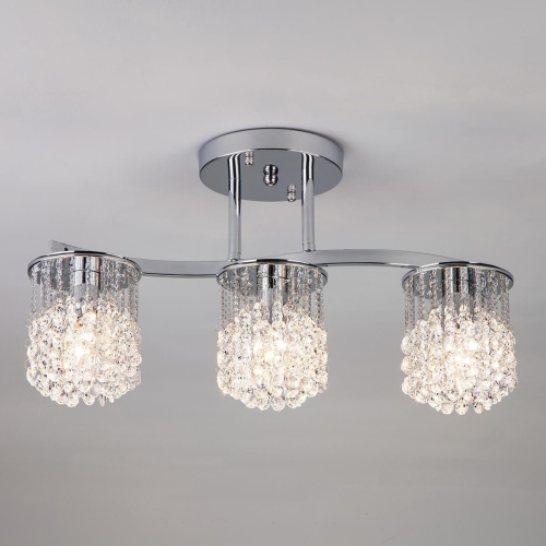 Подвесная люстра Eurosvet 3222/3 хром Strotskis Подвесная люстра Eurosvet 3222/3 хром Strotskis