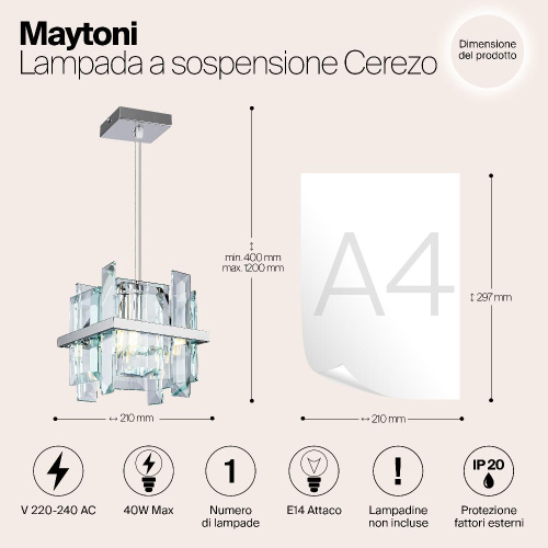 Подвесной светильник Maytoni Cerezo MOD201PL-01N Подвесной светильник Maytoni Cerezo MOD201PL-01N
