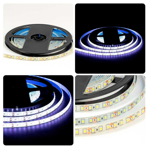 Светодиодная лента OGM 9,6W/m 120LED/m 2835SMD холодный белый 5M LSE-261 Светодиодная лента OGM 9,6W/m 120LED/m 2835SMD холодный белый 5M LSE-261
