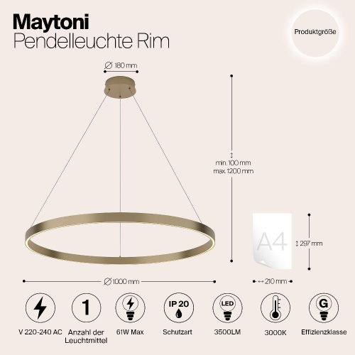 Подвесной светильник Maytoni MOD058PL-L54BS3K Подвесной светильник Maytoni MOD058PL-L54BS3K