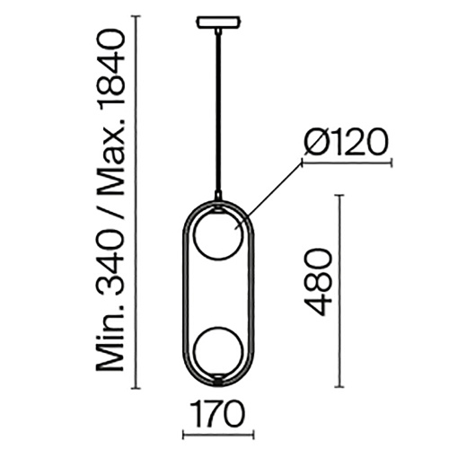 Подвесной светильник Maytoni MOD013PL-02BS1 Подвесной светильник Maytoni MOD013PL-02BS1