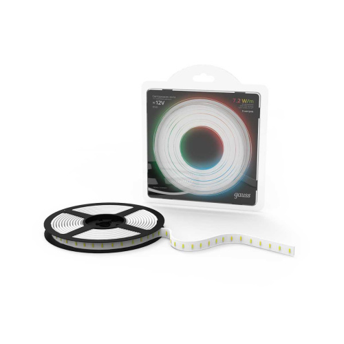 Светодиодная лента Gauss 7,2W/m 30LED/m 5050SMD RGB 5M 312000407 Светодиодная лента Gauss 7,2W/m 30LED/m 5050SMD RGB 5M 312000407