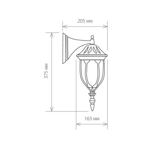 Уличный настенный светильник Elektrostandard 1002D черное золото a034303 Уличный настенный светильник Elektrostandard 1002D черное золото a034303