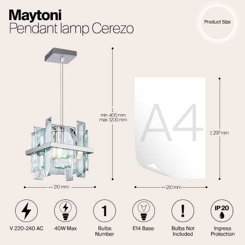 Подвесной светильник Maytoni Cerezo MOD201PL-01N Подвесной светильник Maytoni Cerezo MOD201PL-01N