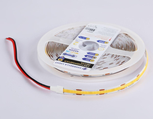 Светодиодная лента Ambrella Light 10W/m 320LED/m COB дневной белый 5M GS4652 Светодиодная лента Ambrella Light 10W/m 320LED/m COB дневной белый 5M GS4652