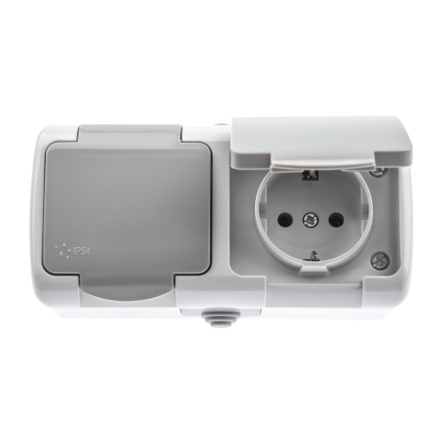 Розетка двойная ЭРА Intro Atlantic Schuko 2x2P+E 16A 250V с крышкой 5-203-03 Б0051060 Розетка двойная ЭРА Intro Atlantic Schuko 2x2P+E 16A 250V с крышкой 5-203-03 Б0051060