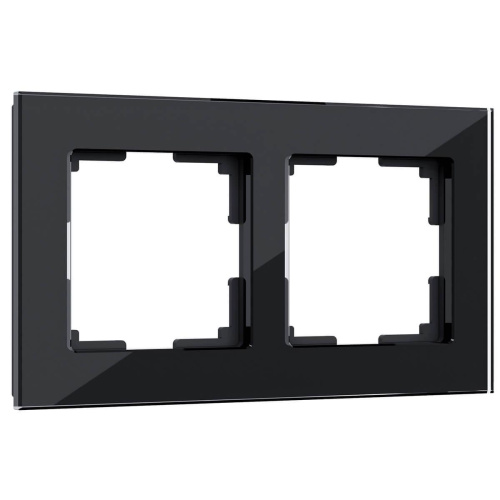 Рамка Werkel Favorit на 2 поста черный WL01-Frame-02 4690389063404 Рамка Werkel Favorit на 2 поста черный WL01-Frame-02 4690389063404
