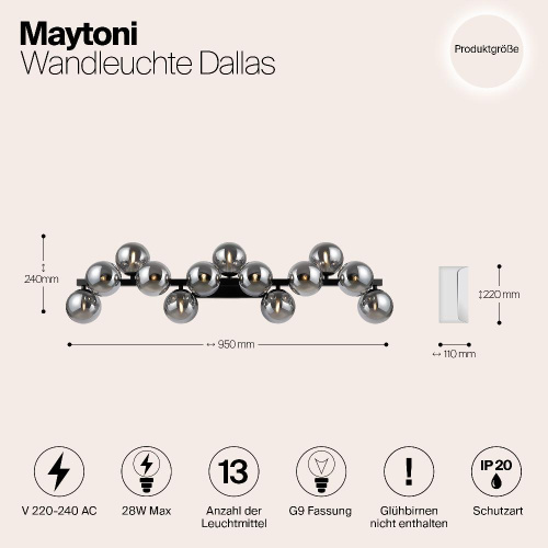 Настенный светильник (бра) Maytoni MOD547WL-13B Настенный светильник (бра) Maytoni MOD547WL-13B