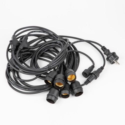 Гирлянда для освещения теплиц 5м+3м Uniel UDL-K230 6/E27/5M IP54 Black Belt-Light Greenhouse UL-00010925 Гирлянда для освещения теплиц 5м+3м Uniel UDL-K230 6/E27/5M IP54 Black Belt-Light Greenhouse UL-00010925
