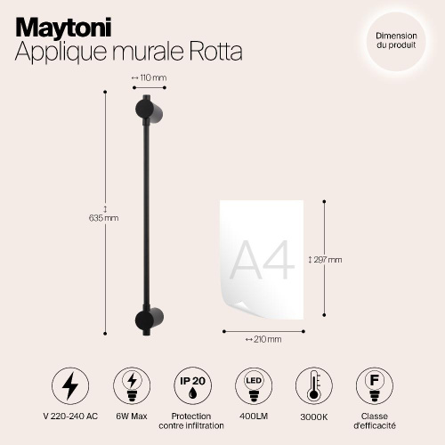 Бра Maytoni Rotta MOD413WL-L6B3K