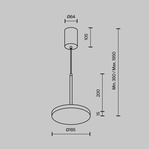 Подвесной светильник Technical P076PL-L12W3K-B Подвесной светильник Technical P076PL-L12W3K-B