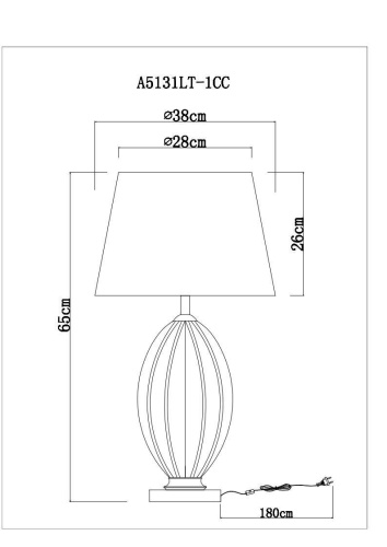 Настольная лампа Arte Lamp Beverly A5131LT-1CC Настольная лампа Arte Lamp Beverly A5131LT-1CC