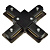 Коннектор X-образный Volpe UBX-Q121 K41 Black 1 Polybag UL-00001282