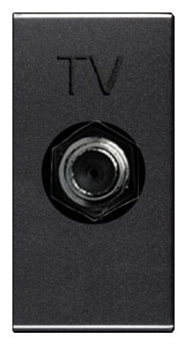 Розетка TV ABB Zenit антрацит 2CLA215000N1801