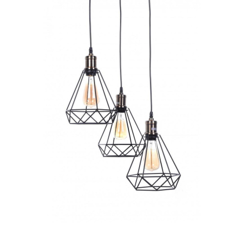 Подвесная люстра Lumina Deco Cobi LDP 11609-3 BK Подвесная люстра Lumina Deco Cobi LDP 11609-3 BK