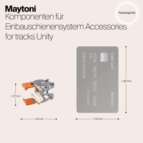 Пружинный держатель для встраиваемого шинопровода Maytoni Accessories for tracks TRA002HR-11B Пружинный держатель для встраиваемого шинопровода Maytoni Accessories for tracks TRA002HR-11B