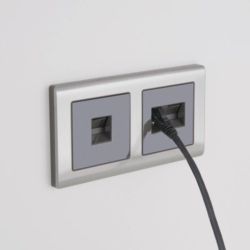 Рамка Werkel для двойной розетки Еthernet RJ-45 серо-коричневый WL07-RJ45+RJ45-CP 4690389119583 Рамка Werkel для двойной розетки Еthernet RJ-45 серо-коричневый WL07-RJ45+RJ45-CP 4690389119583