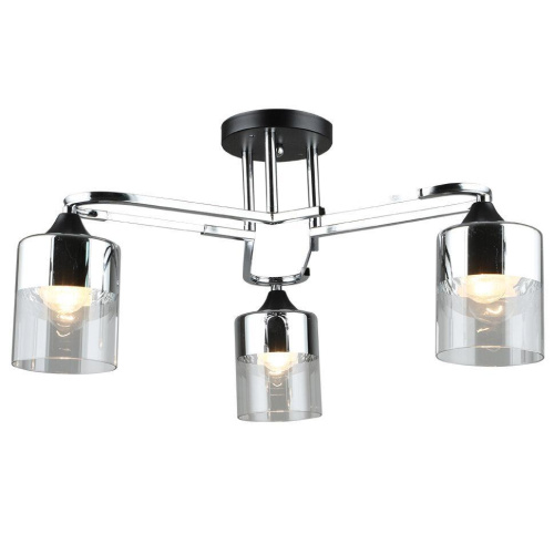 Потолочная люстра Seven Fires Vizer WD3618/3C-BK-CR-CL Потолочная люстра Seven Fires Vizer WD3618/3C-BK-CR-CL