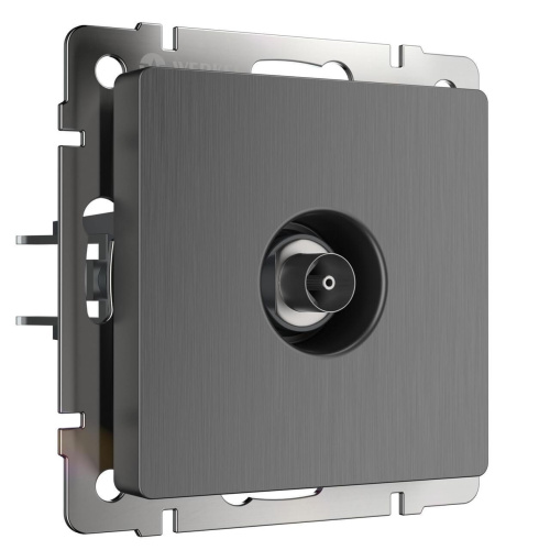 ТВ-розетка оконечная Werkel графит рифленый W1183004 4690389158681 ТВ-розетка оконечная Werkel графит рифленый W1183004 4690389158681