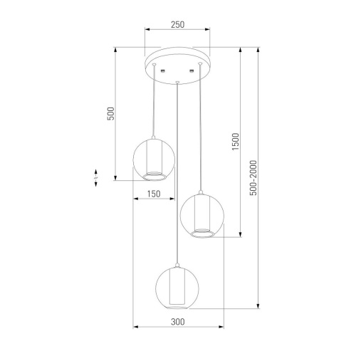 Подвесная светодиодная люстра Eurosvet Cobble 50258/3 LED дымчатый/бирюзовый Подвесная светодиодная люстра Eurosvet Cobble 50258/3 LED дымчатый/бирюзовый