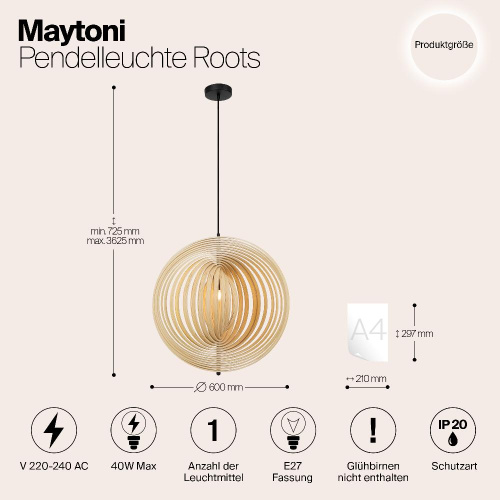 Подвесной светильник Maytoni MOD197PL-01W2 Подвесной светильник Maytoni MOD197PL-01W2