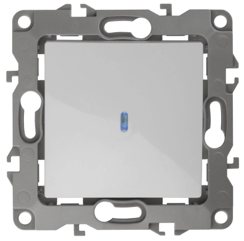 Выключатель одноклавишный с подсветкой ЭРА 12 10AX 250V 12-1102-01 Б0014633 Выключатель одноклавишный с подсветкой ЭРА 12 10AX 250V 12-1102-01 Б0014633