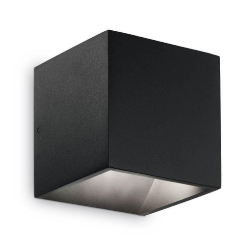 Уличный настенный светодиодный светильник Ideal Lux Rubik Ap1 Nero 4000K 142302 Уличный настенный светодиодный светильник Ideal Lux Rubik Ap1 Nero 4000K 142302