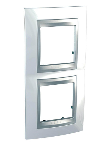 Рамка 2-постовая вертикальная Schneider Electric Unica Top MGU66.004V.092 Рамка 2-постовая вертикальная Schneider Electric Unica Top MGU66.004V.092
