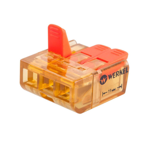Клемма соединительная Werkel 3-проводная 5 шт TR-02-03 14690389107365 Клемма соединительная Werkel 3-проводная 5 шт TR-02-03 14690389107365