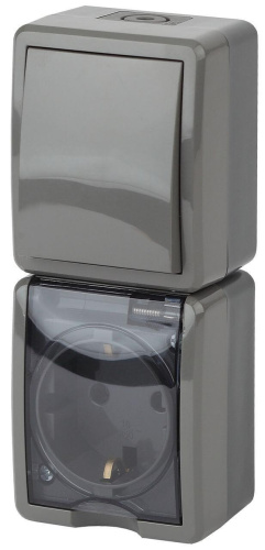 Блок розетка-выключатель ЭРА Эксперт IP54 16A 250V 11-7407-03 Б0036005 Блок розетка-выключатель ЭРА Эксперт IP54 16A 250V 11-7407-03 Б0036005