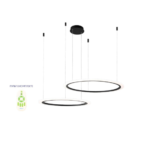 Подвесная люстра Crystal Lux MANZANA SP53W LED D600+800 BLACK
