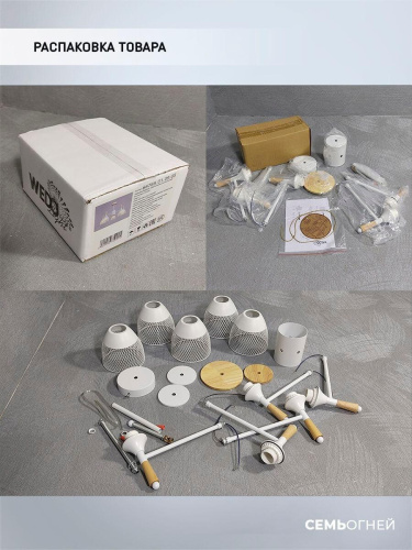 Потолочная люстра Seven Fires Adion WD3500/5C-WT Потолочная люстра Seven Fires Adion WD3500/5C-WT