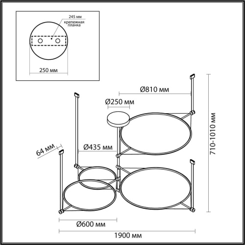 Подвесной светодиодный светильник Odeon Light Vikema 4995/150L Подвесной светодиодный светильник Odeon Light Vikema 4995/150L