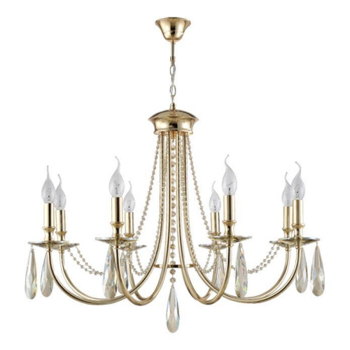 Подвесная люстра Crystal Lux Victoria SP8 Gold/Amber Подвесная люстра Crystal Lux Victoria SP8 Gold/Amber