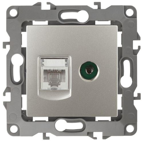 Розетка комбинированная RJ45+TV ЭРА 12 12-3110-15 Б0027450 Розетка комбинированная RJ45+TV ЭРА 12 12-3110-15 Б0027450