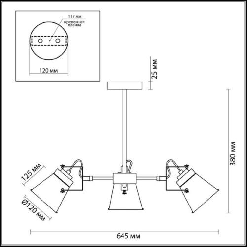 Потолочная люстра Lumion Arudlis 3591/3C Потолочная люстра Lumion Arudlis 3591/3C