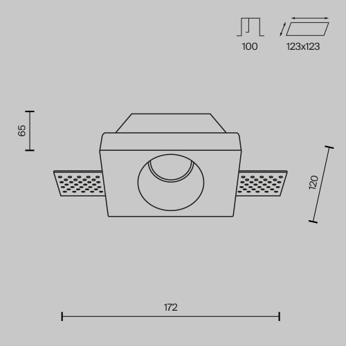 Встраиваемый светильник Technical DL001-WW-01-W Встраиваемый светильник Technical DL001-WW-01-W