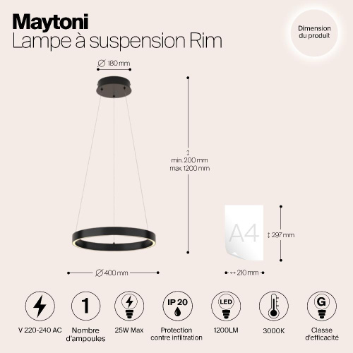 Подвесной светильник Maytoni MOD058PL-L22B3K Подвесной светильник Maytoni MOD058PL-L22B3K