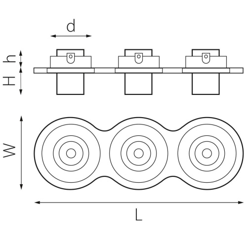 Встраиваемый светодиодный спот Lightstar Intero Tubo (217636+217162+217162+217162) i636162