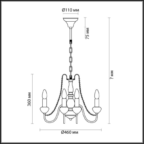 Подвесная люстра Lumion Lofti Zula 5294/5