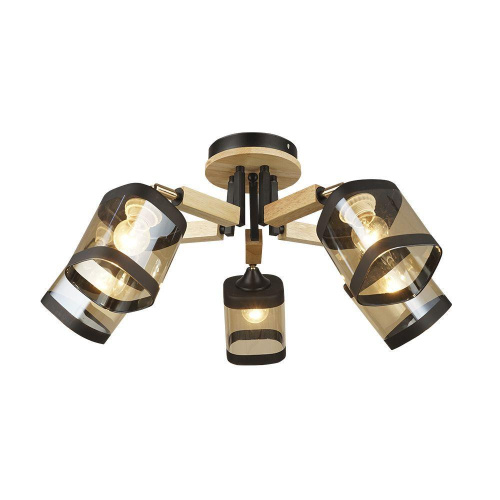 Потолочная люстра Seven Fires Kaleri WD3506/5C-BK-AM Потолочная люстра Seven Fires Kaleri WD3506/5C-BK-AM