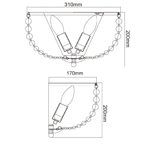 Настенный светильник MW-Light Бриз 111023002 Настенный светильник MW-Light Бриз 111023002