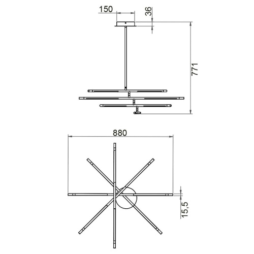 Подвесной светильник Vele Luce Laser VL7182P14 Подвесной светильник Vele Luce Laser VL7182P14