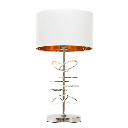 Настольная лампа Lumina Deco Milari LDT 5530 CHR+WT Настольная лампа Lumina Deco Milari LDT 5530 CHR+WT