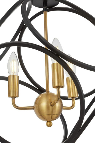 Подвесная люстра Lumina Deco Casai LDP 1243-3 BK+MD Подвесная люстра Lumina Deco Casai LDP 1243-3 BK+MD