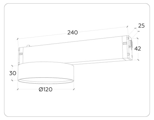 Трековый светодиодный светильник Ambrella Light Track System Magnetic 220V GL1381 Трековый светодиодный светильник Ambrella Light Track System Magnetic 220V GL1381