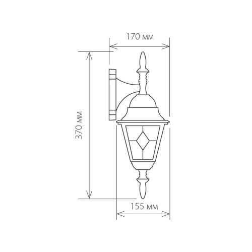 Уличный настенный светильник Elektrostandard Vega a025019
