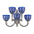 Бра Bohemia Ivele 7109B15/3+2/210 NW P1 U Clear-Blue/H-1H
